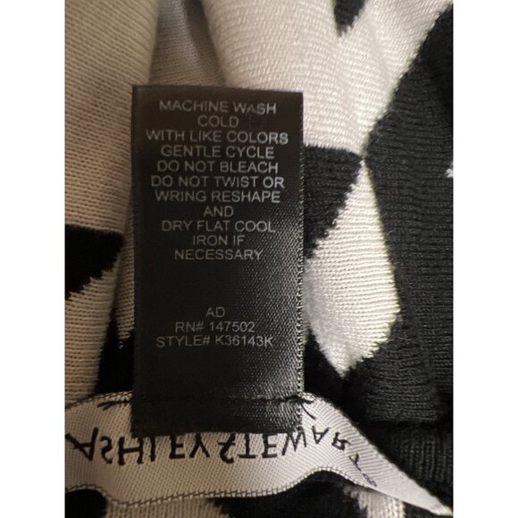 Ashley Stewart Black White Large Houndstooth Print Swing Top Women's 18 20 - Picture 8 of 8